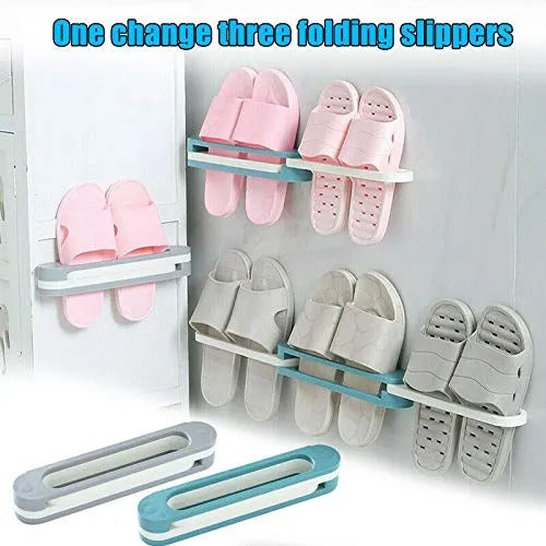 Shoes Rack Wall Mounted Folding Towel Hanger Organizer