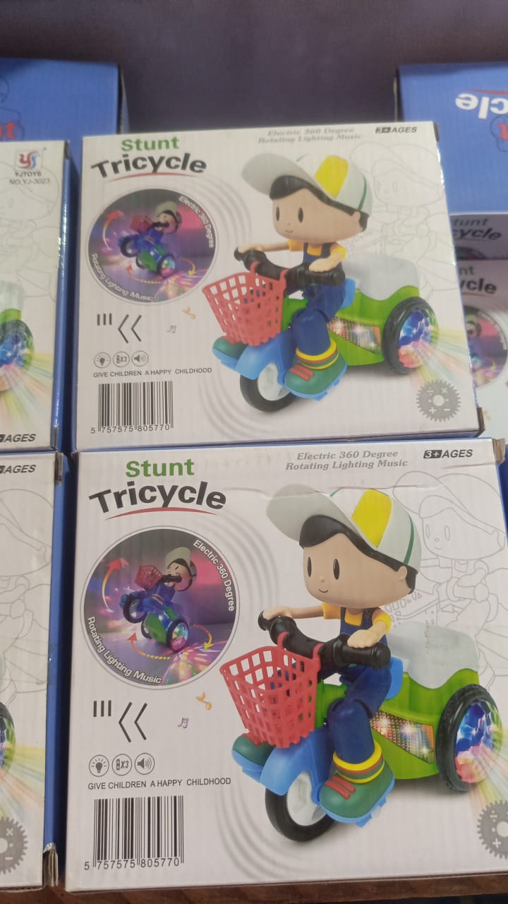 Musical Stunt Tricycle Toy Bike for Kids