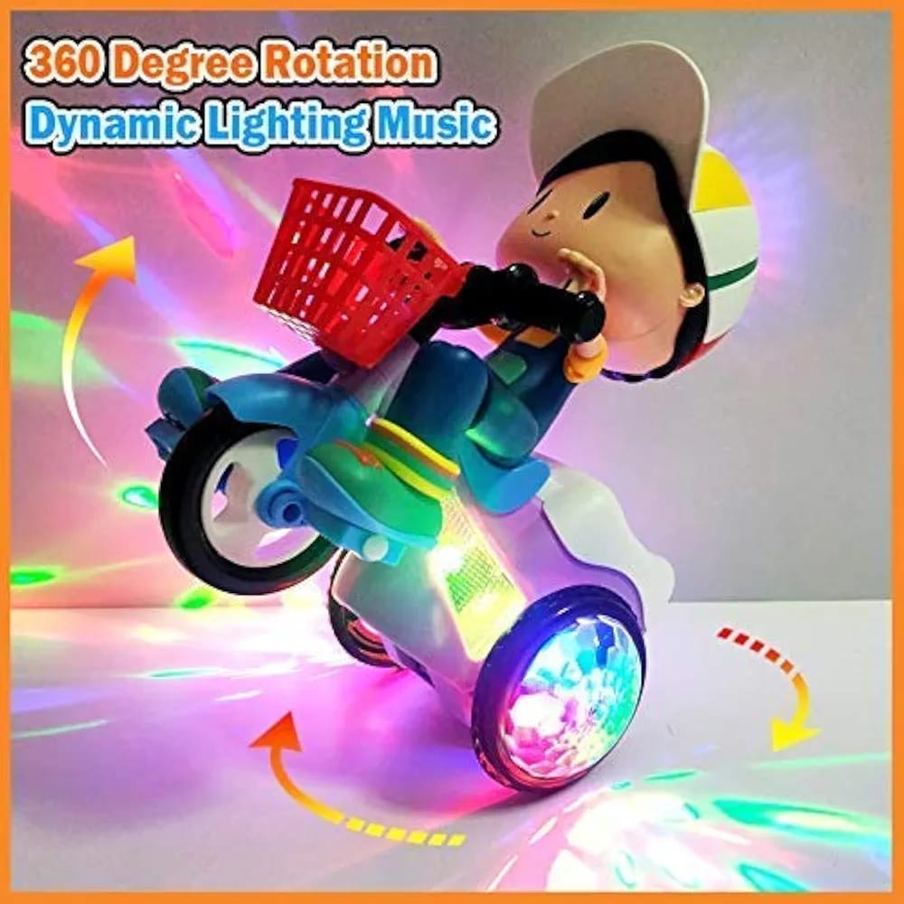 Musical Stunt Tricycle Toy Bike for Kids