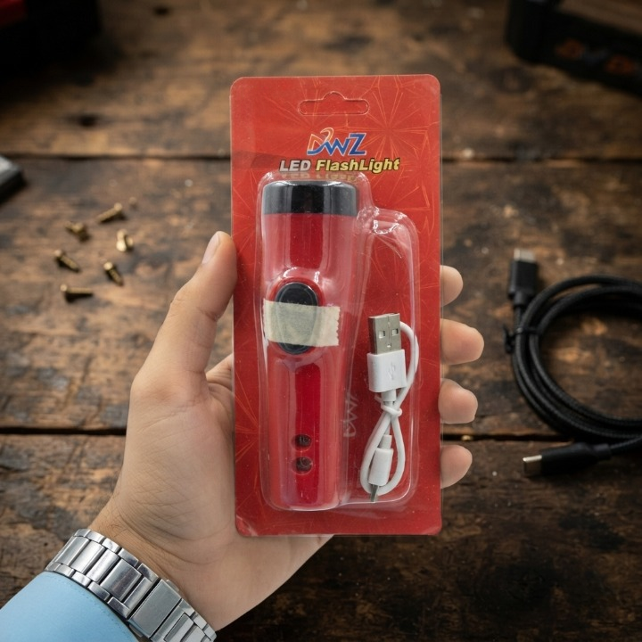Mini Solar Rechargeable LED Flashlight