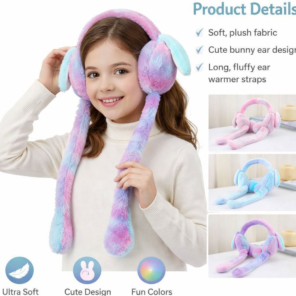 Soft Plush Bunny Winter Earmuffs
