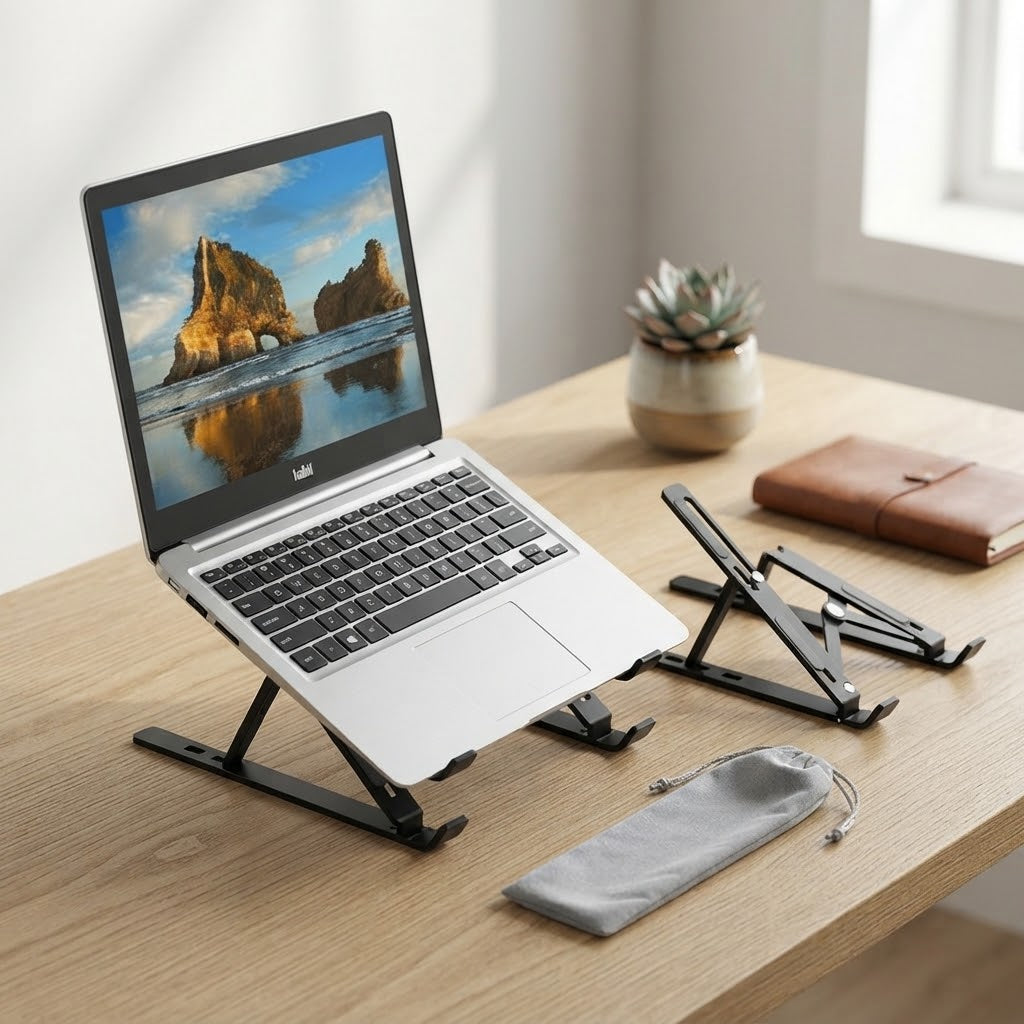 Premium Plastic Laptop Stand – Lightweight & Durable Foldable Laptop Holder