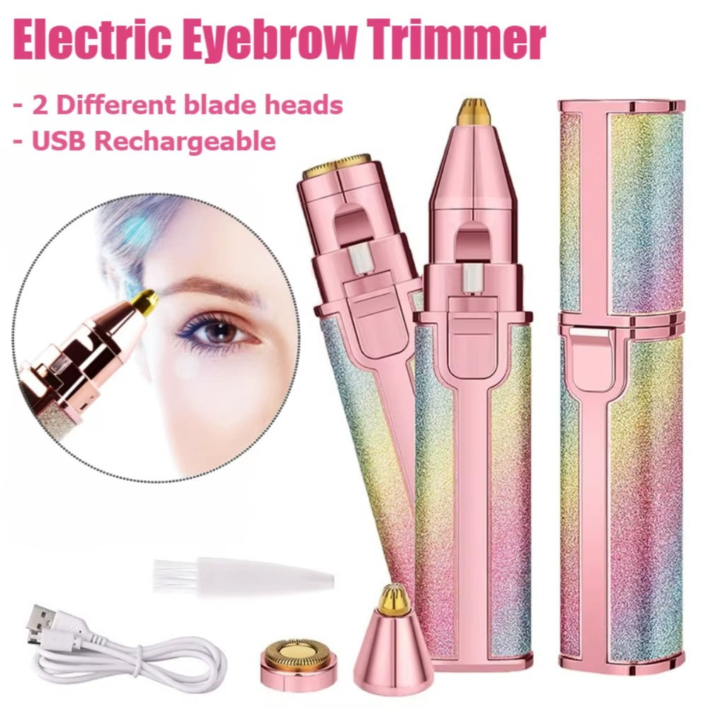 Electric Eyebrow Trimmer for Women 2 In1 Rechargeable