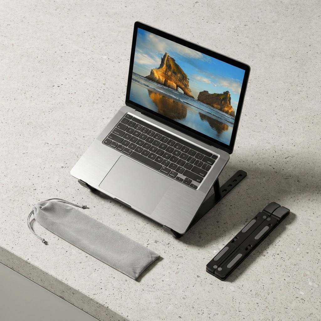 Premium Plastic Laptop Stand – Lightweight & Durable Foldable Laptop Holder