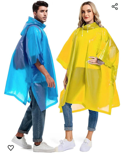 Rain Ponchos for Adults Reusable - Raincoats