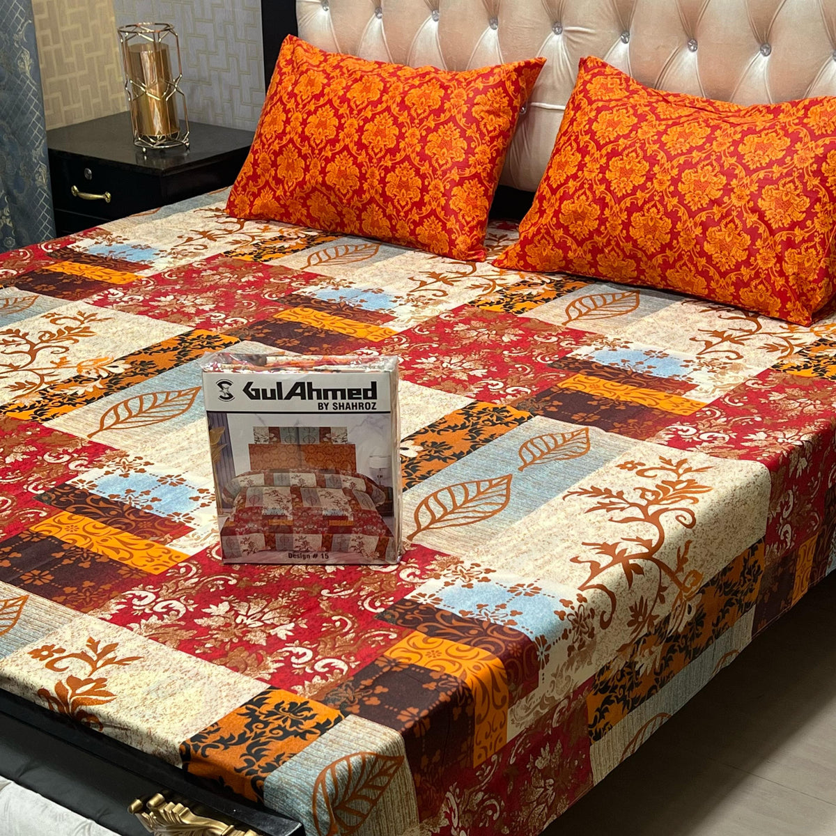 Gul Ahmad  Printed  King Size  Gift Pack Bedsheet