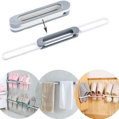 Shoes Rack Wall Mounted Folding Towel Hanger Organizer