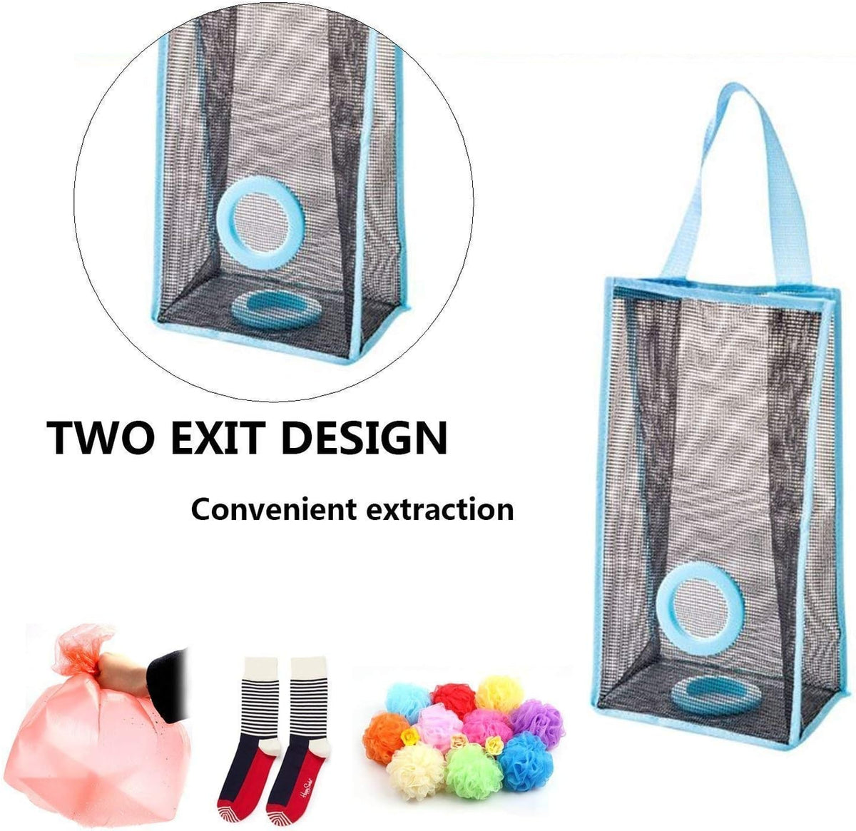 Plastic Bag Holder, Dispenser Hanging Storage