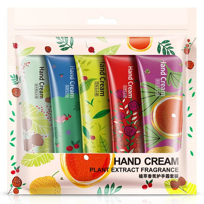 5pcs Plant &amp; Fruit Fragrance Hand Cream Set