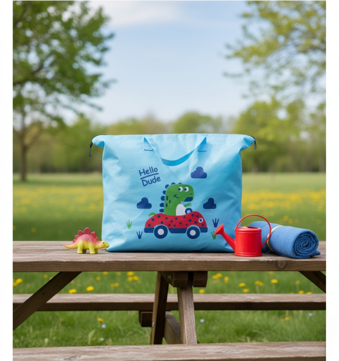 Large Capacity Storage Bag With Cute Dinosaur Print