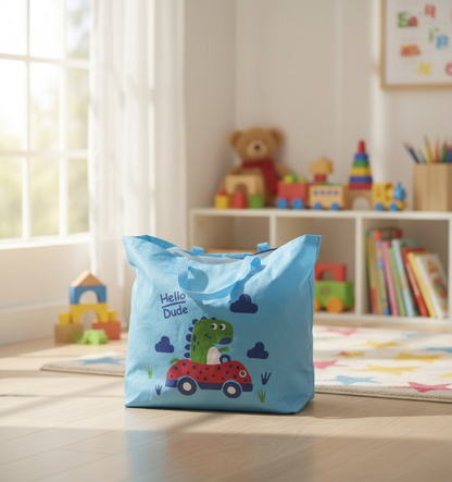 Large Capacity Storage Bag With Cute Dinosaur Print