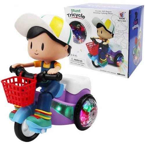 Musical Stunt Tricycle Toy Bike for Kids