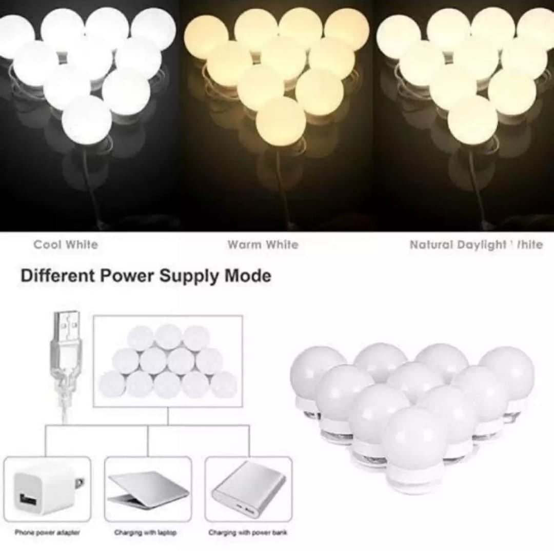 10 LED  Bulbs for Makeup Dressing Table &amp; Bathroom Mirror