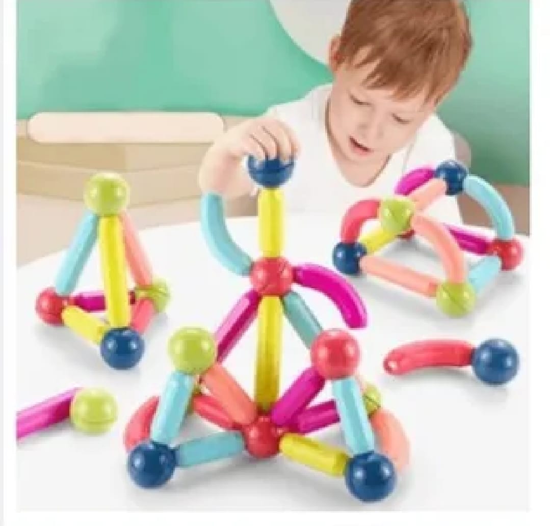Magnetic Toys Building Blocks - 36 PCS Kids Magnet Balls and Rods Set