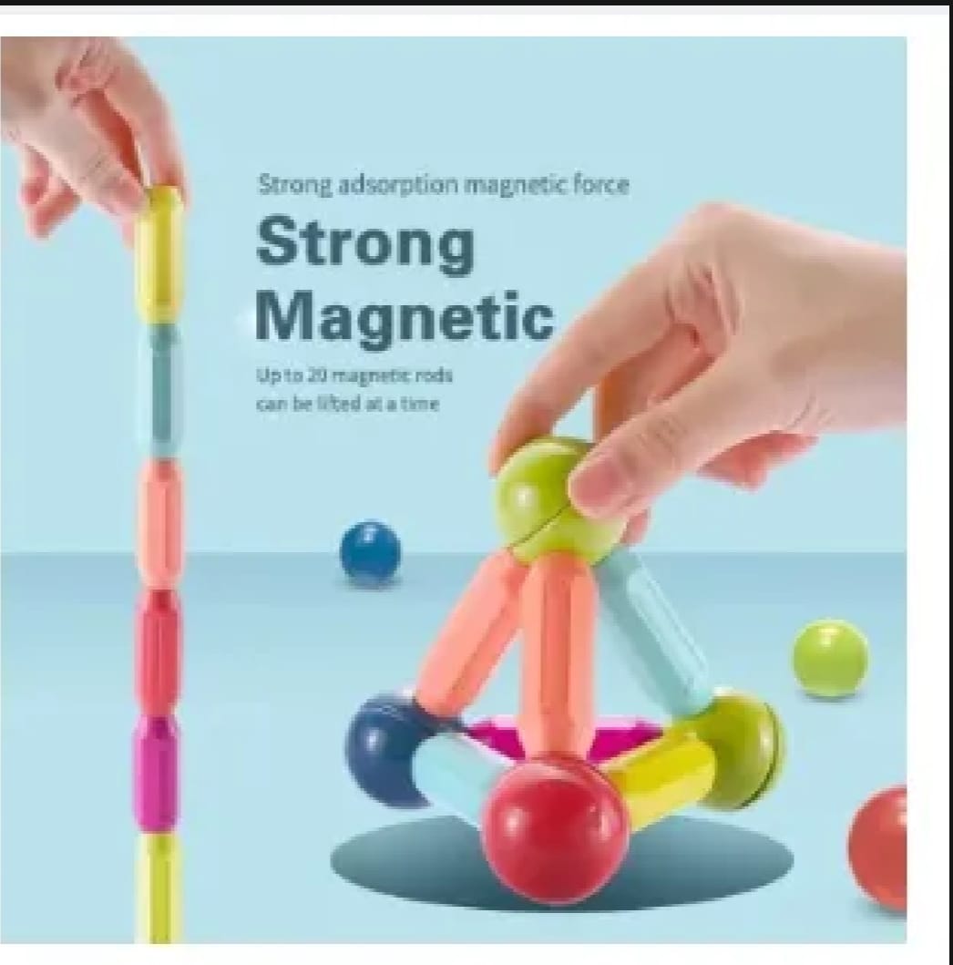 Magnetic Toys Building Blocks - 36 PCS Kids Magnet Balls and Rods Set