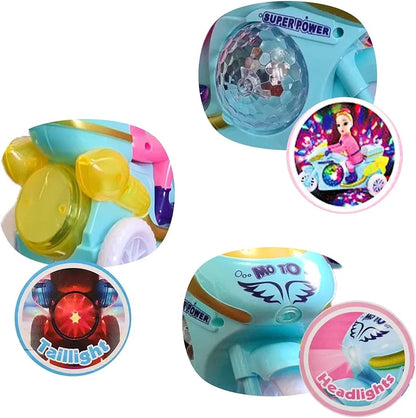 Princess Motorbike Toy With Lights Music