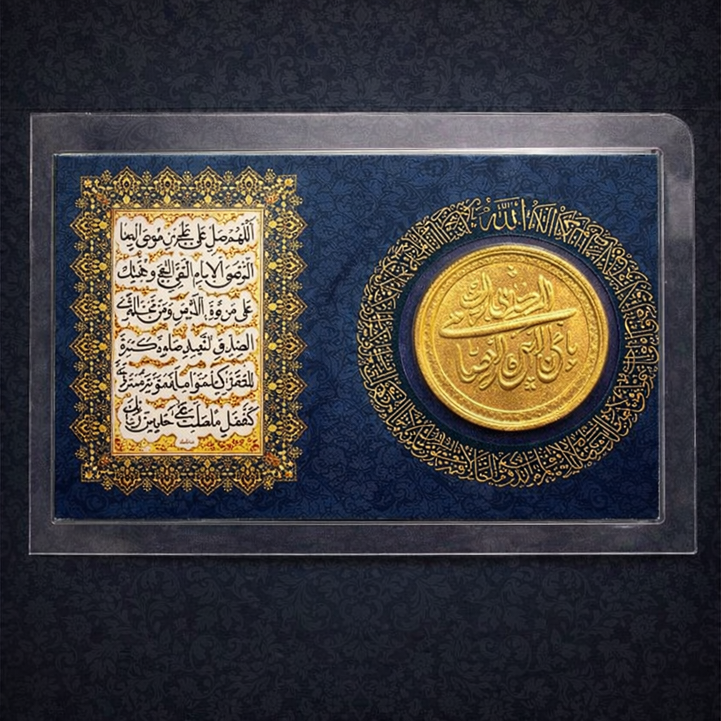 Premium Islamic Imam Zamin Card and Metallic Coin Set – Holy Blessings