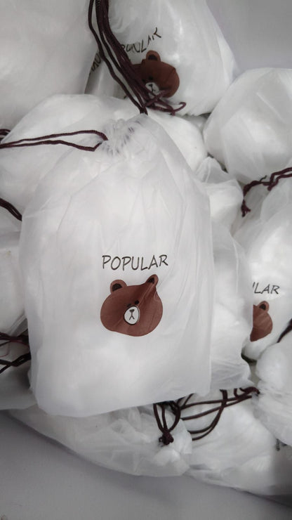 100 Pcs Disposable Food Cover Plastic Bags