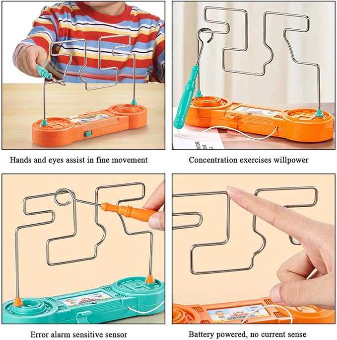 Kids Collison Electric Shock Toy, Education Electric Touch Maze Game