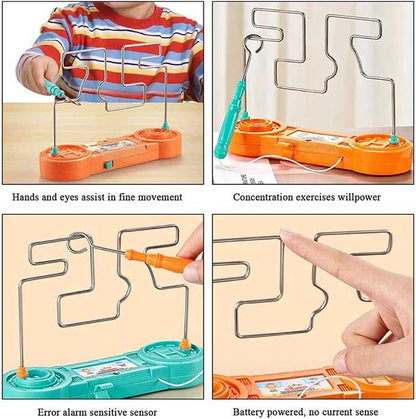 Kids Collison Electric Shock Toy, Education Electric Touch Maze Game