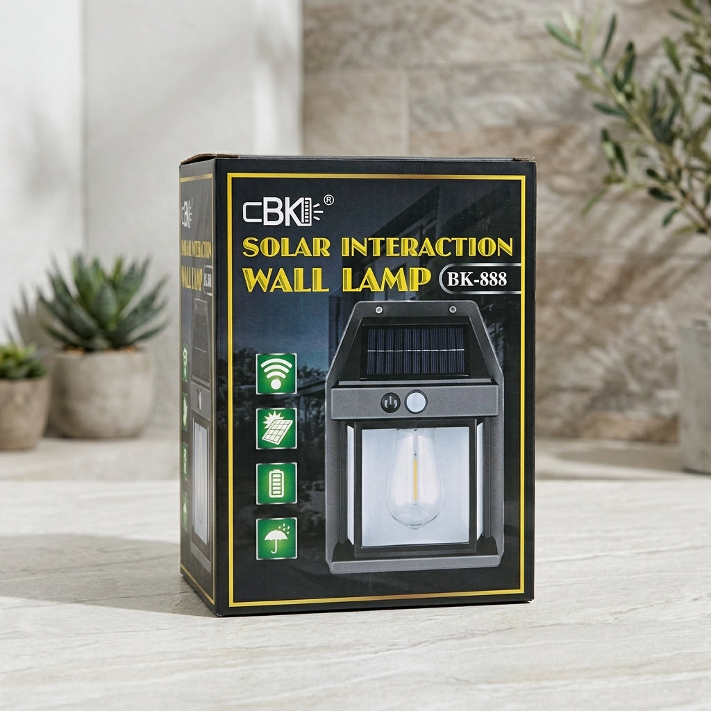 Solar Charge Motion Sensor Solar Waterproof Wall Lamp