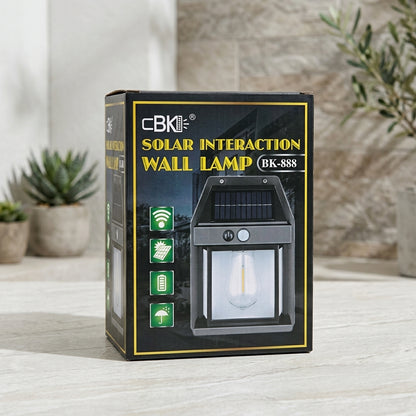 Solar Charge Motion Sensor Solar Waterproof Wall Lamp