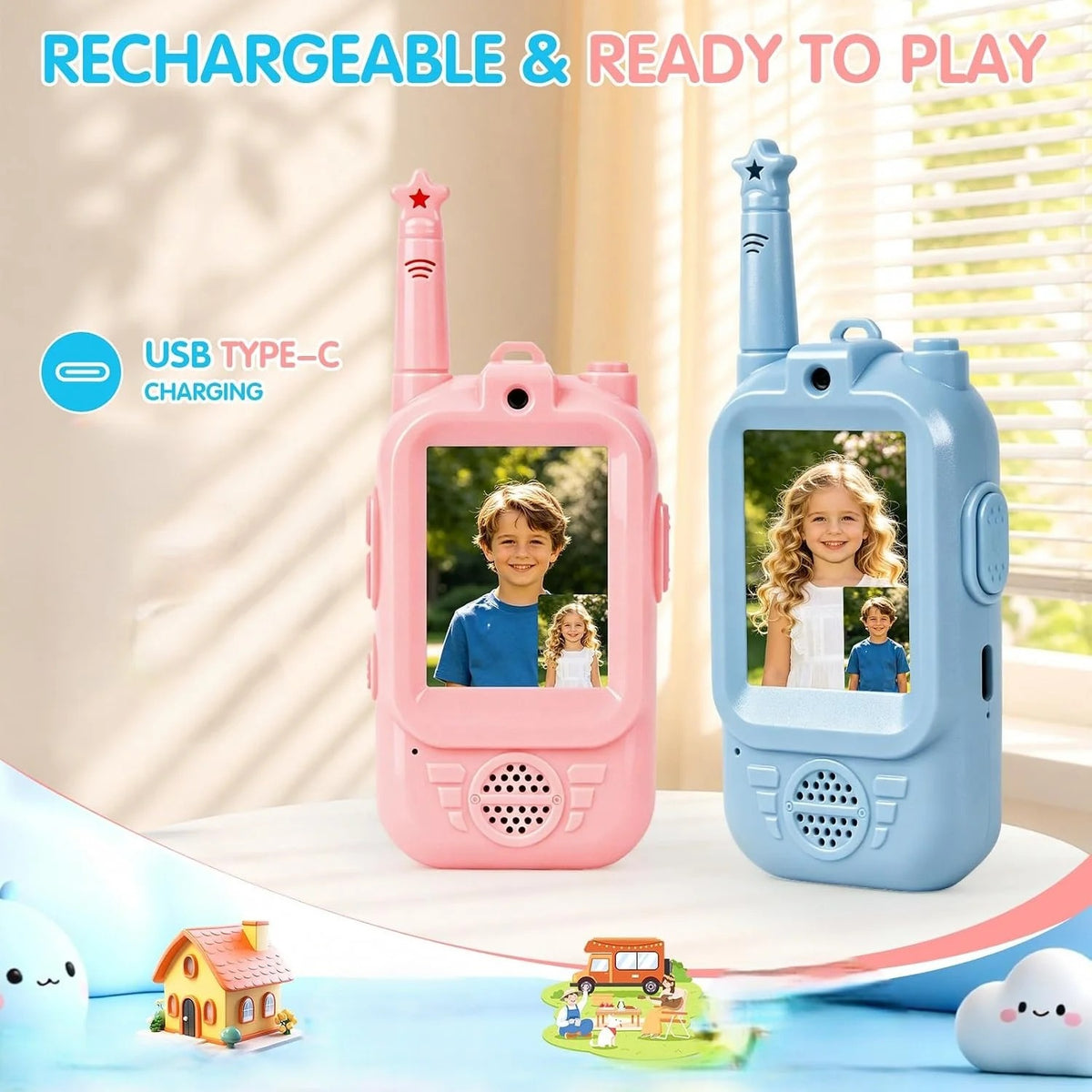 Kids Video Walkie Talkie Toy – 2 Way Communication Toy