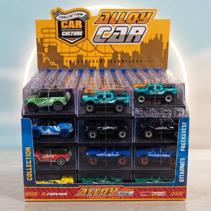 1 Pc - Die Cast Alloy Car Toy Transparent Block Carriage