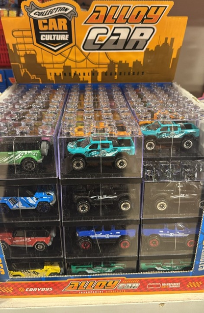 1 Pc - Die Cast Alloy Car Toy Transparent Block Carriage