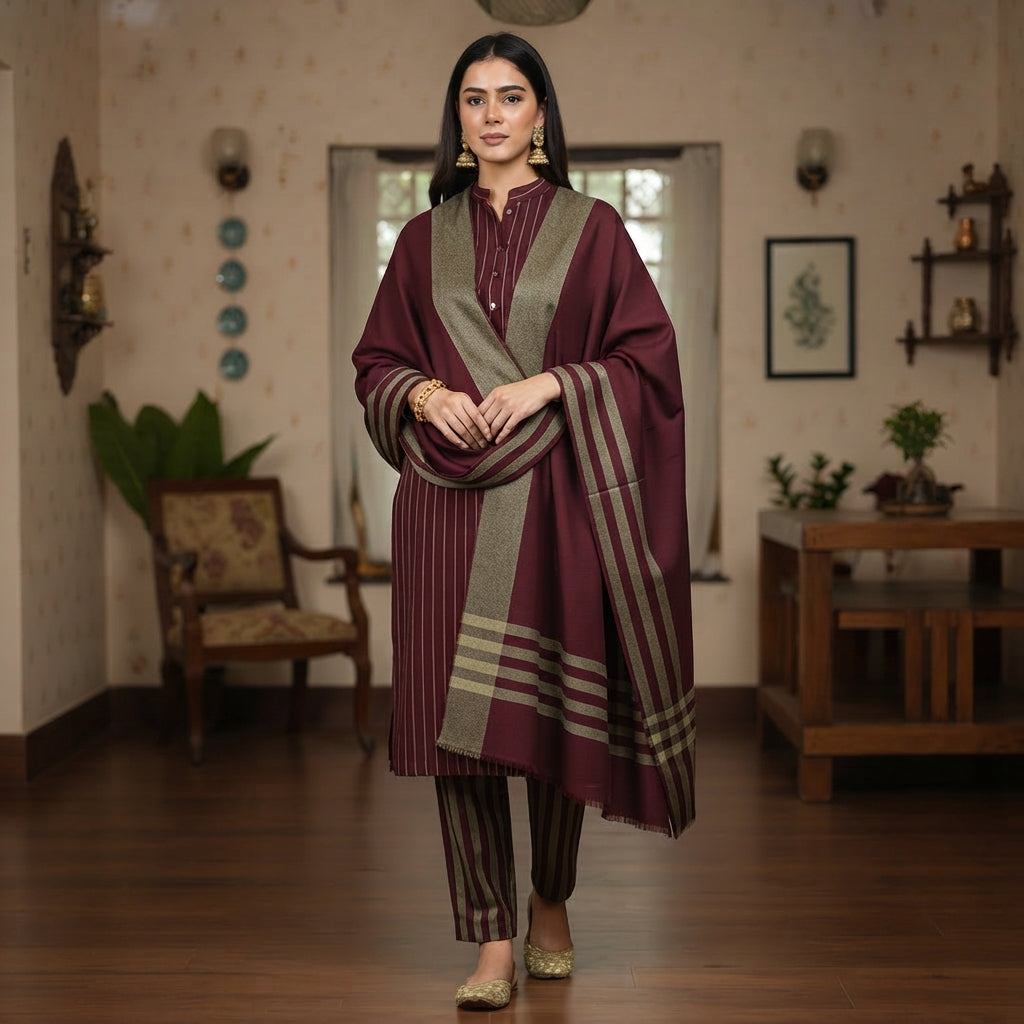 3-Piece Suit Unstitched Sussi Marina - Apparel Accessory Designed For Fashion