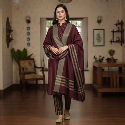 3-Piece Suit Unstitched Sussi Marina - Apparel Accessory Designed For Fashion