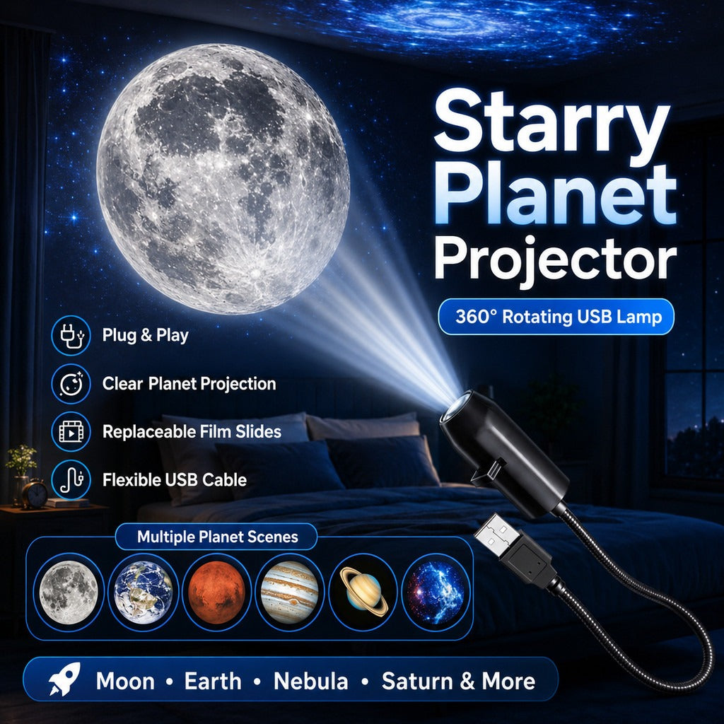 USB Flexible Moon &amp; Earth Projection Light with 6 lenses
