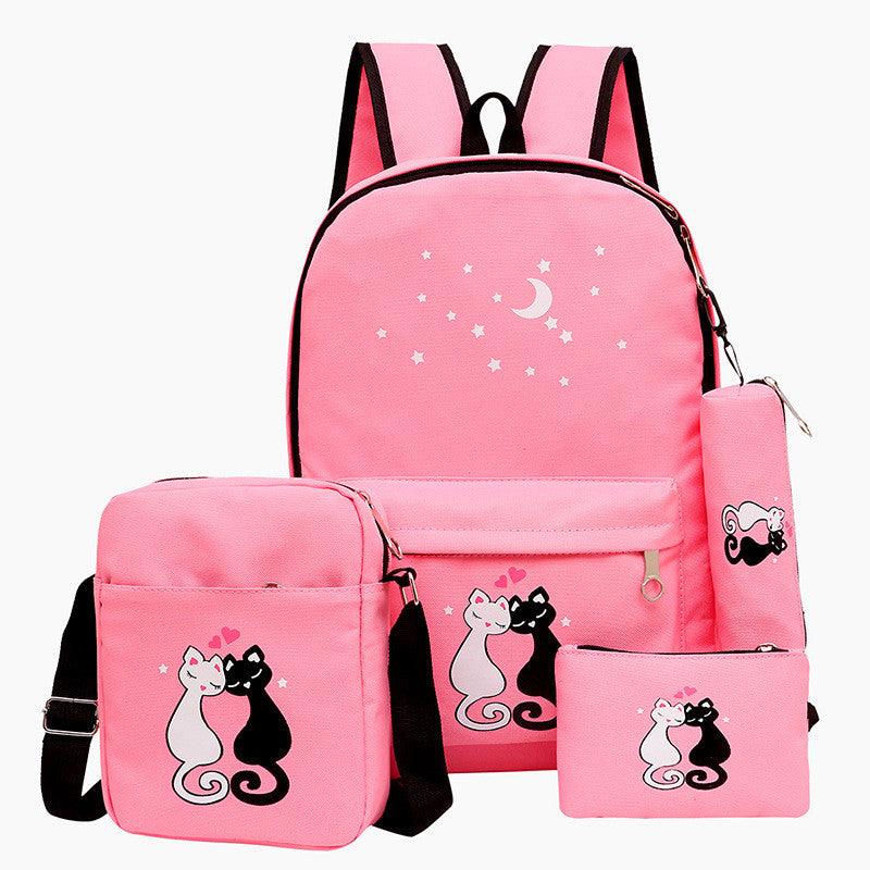 4-Piece School Bag Set/ premium qualitybackpack School Bags For Girls Boys