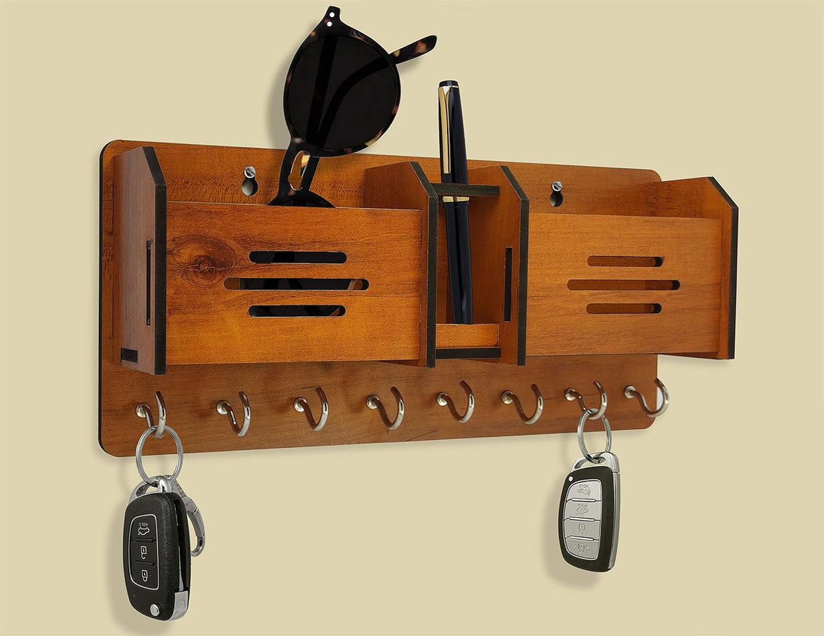 Multipurpose Design Wooden Key Holder I  Home Decoration Items I Wall