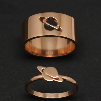 Planet Saturn Promise Couple Rings