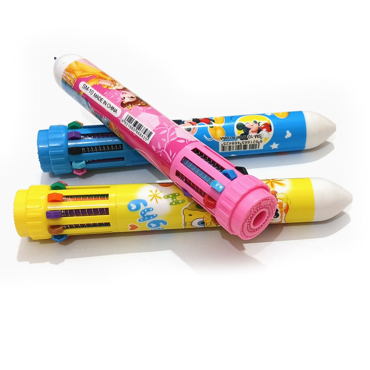 10 Color Cartoon Character Pens - Stationery