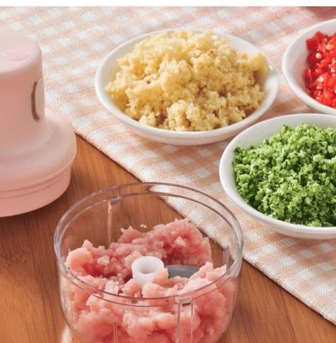 Mini Food Chopper Portable USB Rechargeable