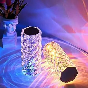 Rechargeable Rose Diamond Table Lamp with Wireless Remote