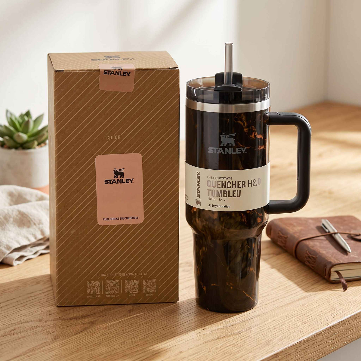 Premium Stainless Steel Tumbler - Marble Black