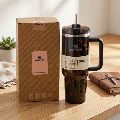 Premium Stainless Steel Tumbler - Marble Black