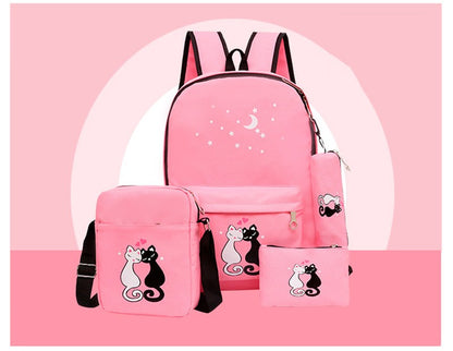4-Piece School Bag Set/ premium qualitybackpack School Bags For Girls Boys
