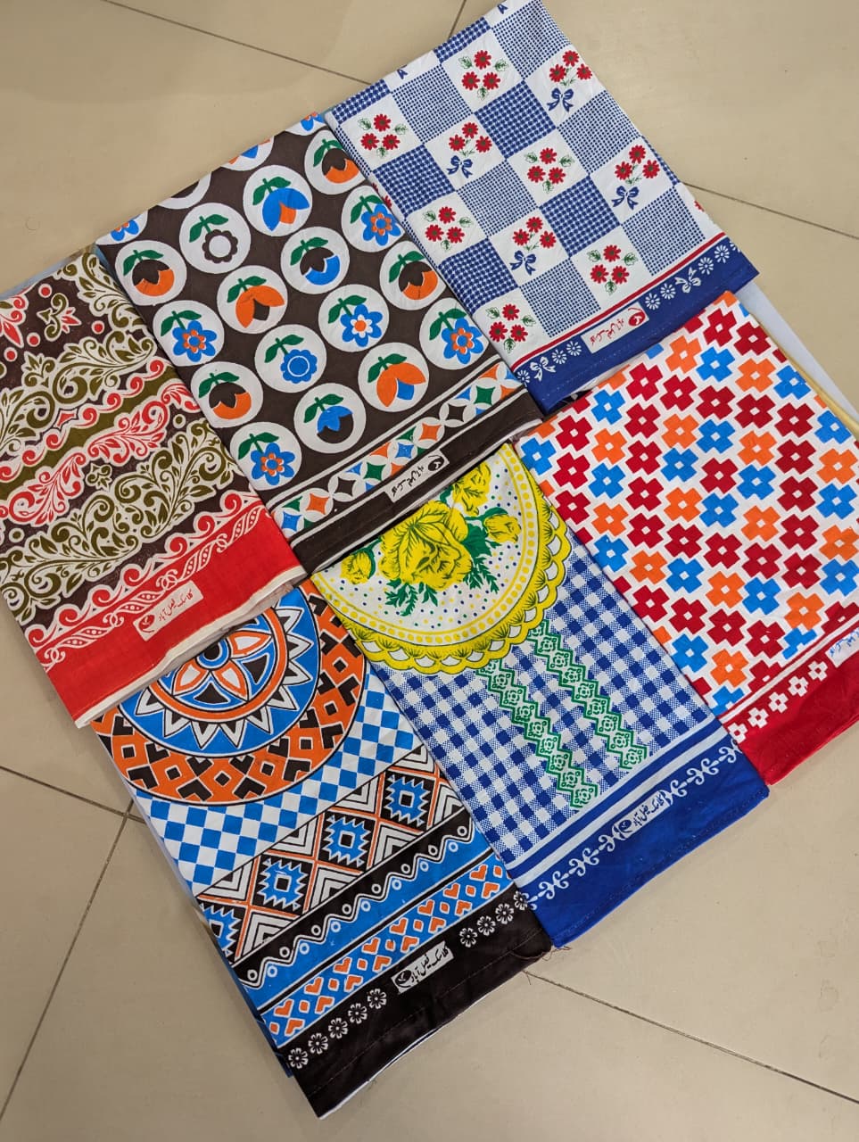 12 Pcs Classic Premium Pure Cotton Table-Printed Roti Romal