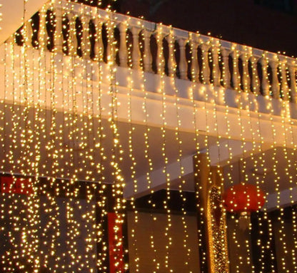 LED Fairy Light Curtain Jaal Golden Color