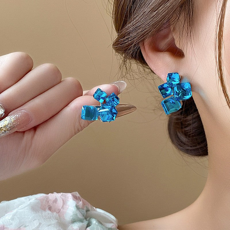 Crystal Sparkling Korean Earrings  Premium