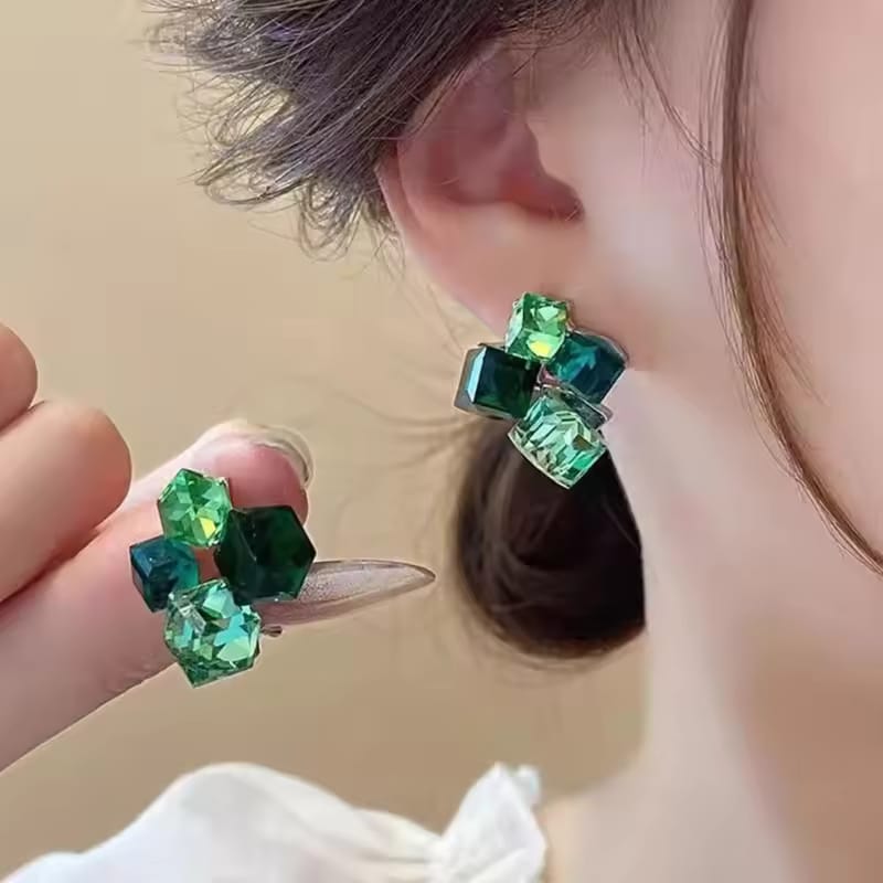 Crystal Sparkling Korean Earrings  Premium