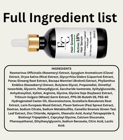 Herbal Hair Growth Serum 30ml | Rosemary &amp; Onion Wate
