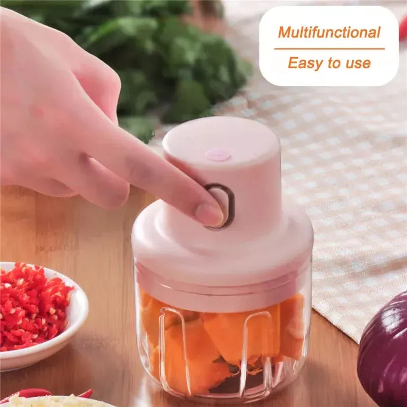 Mini Food Chopper Portable USB Rechargeable