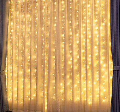 LED Fairy Light Curtain Jaal Golden Color