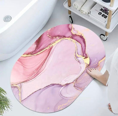 Modern Abstract Marble Design Bathroom Floor Mat