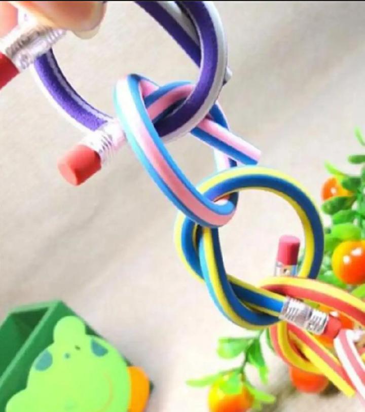 Bendy Flexible Soft Pencil With Eraser For Kids